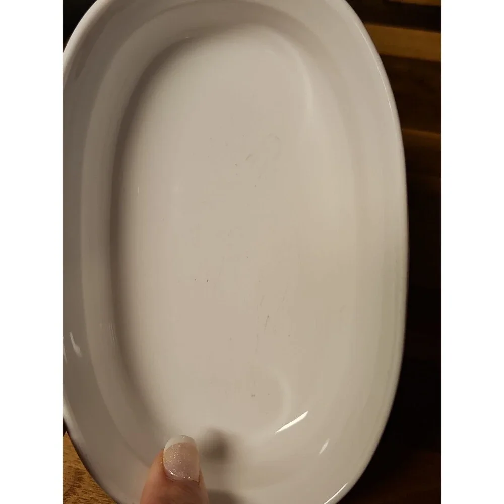Vintage Corning Ware French White F-15-B Oval Casserole Dish 15oz w Lid